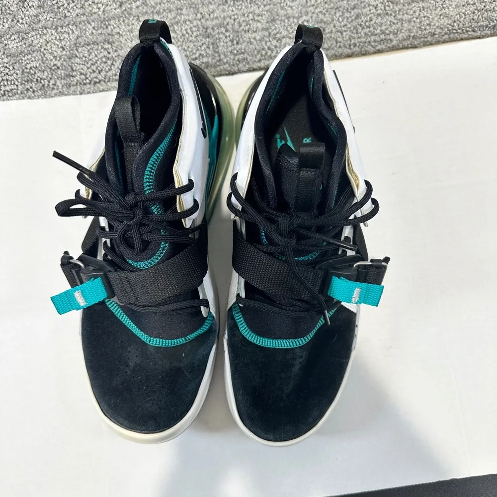 Nike Air‎ Force 270 Men's Black White Teal Athletic Shoes Size 11